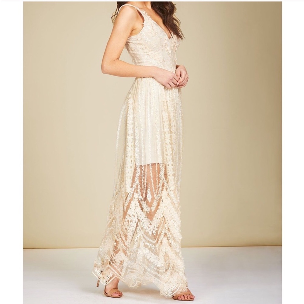 Dress the Population Chelsea Plunging Lace